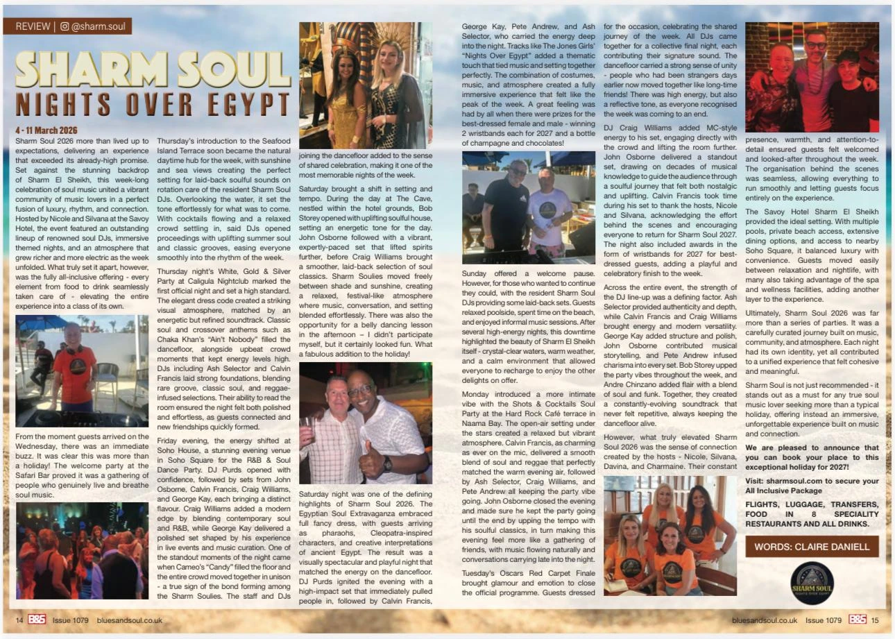 Blues and Soul Magazine — Sharm Soul 2026 Review
